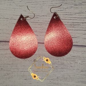 Faux leather earrings